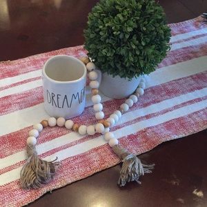 Handmade wood bead garland